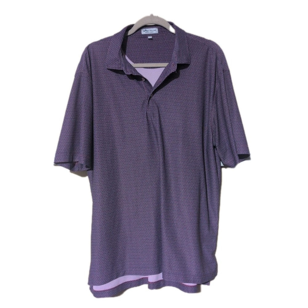 Peter Millar Summer Comfort Purple Golf Polo Large